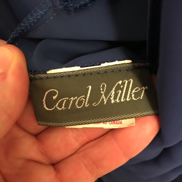Vintage Carol Miller cocktail dress in royal blue, size 10. - Picture 4 of 5
